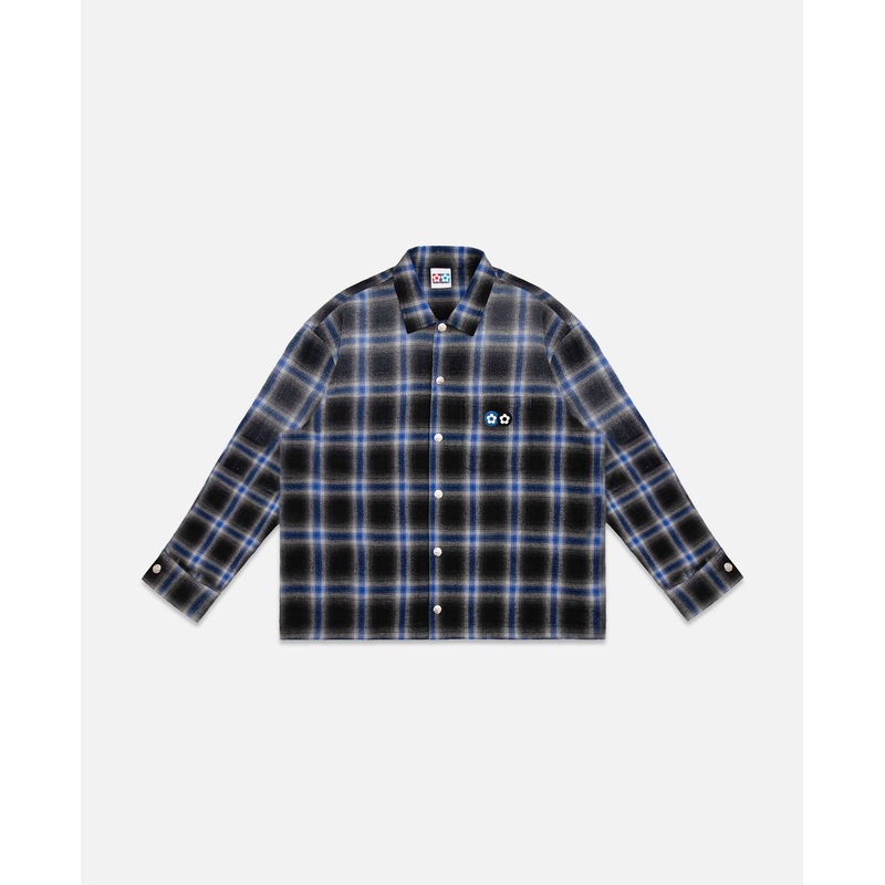 Brushed Flannel Shirt (Blue)