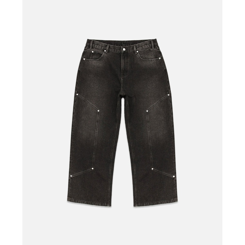 Double Pocket Robo Denim Pants (Black)