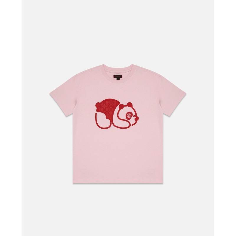 Kids Silk Panda T-Shirt (Pink)