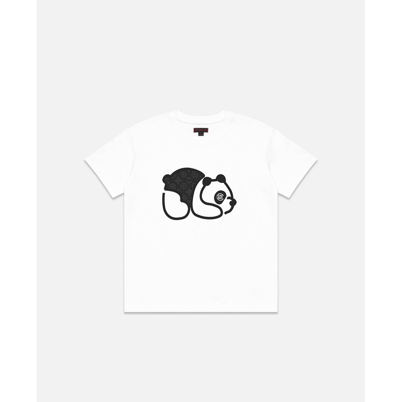 Kids Silk Panda T-Shirt (White)