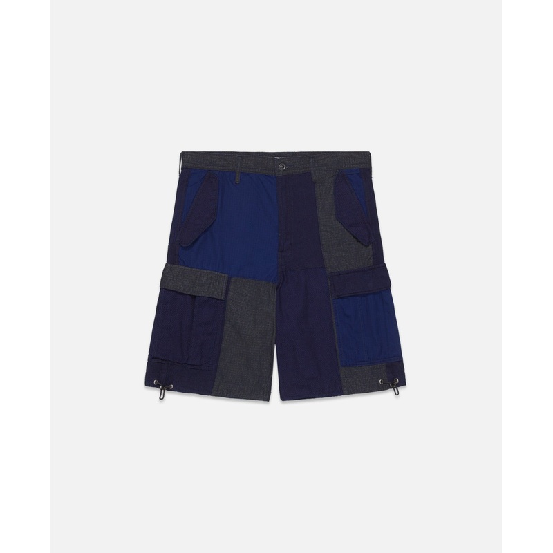Patch Cargo Shorts (Blue)