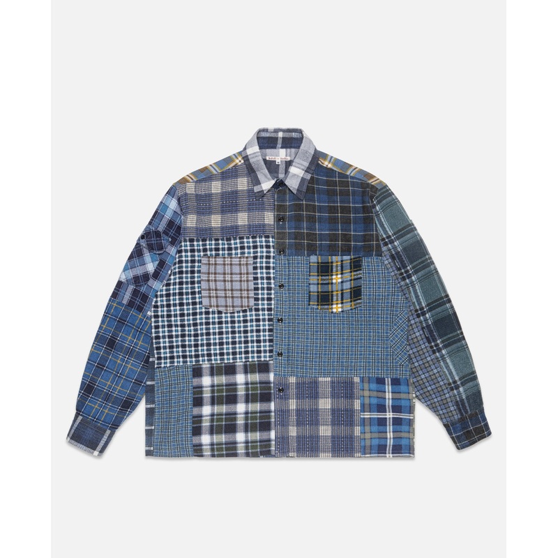 Straight Hem Flannel Shirt (Multi)
