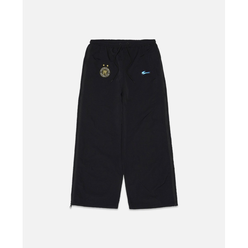Switching Nylon Wide Pants (Black)