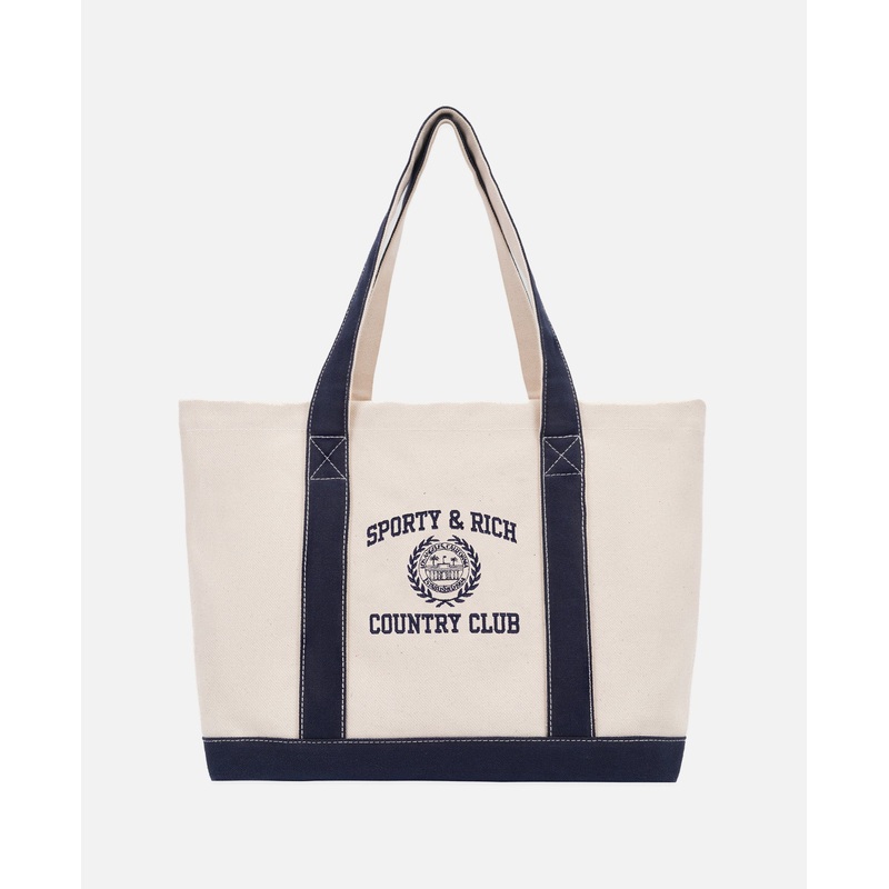Varsity Seal Tote Bag (Beige)