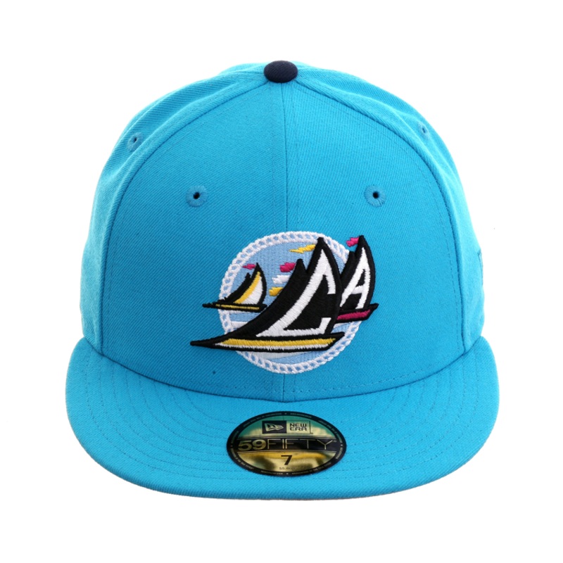 Exclusive New Era 59Fifty California Sails Hat - Neon Blue