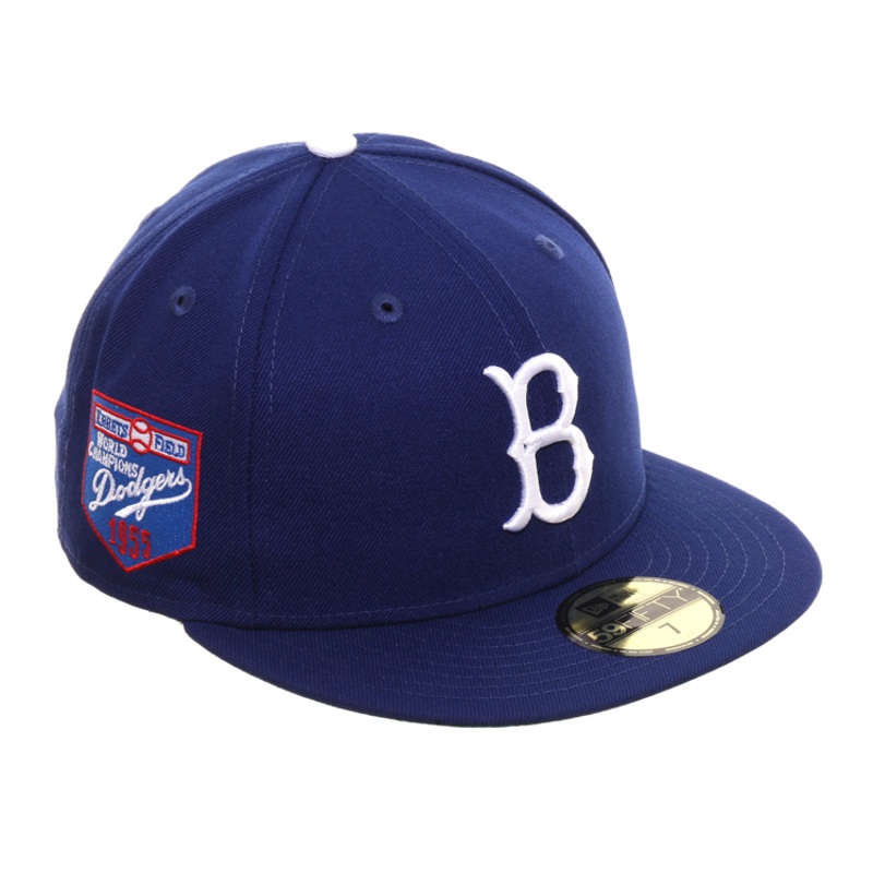 Exclusive New Era 59Fifty Brooklyn Dodgers 1955 World Series  Game Hat - Royal