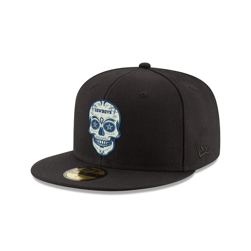 Pre-Order Exclusive New Era 59Fifty Dallas Cowboys Sugar Skull Hat - Black
