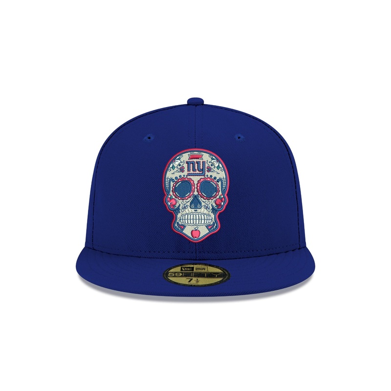 Pre-Order Exclusive New Era 59Fifty New York Giants Sugar Skull Hat - Royal