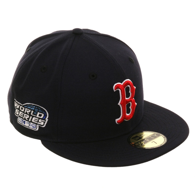 Pre-order Exclusive New Era 59FiftyBoston Red Sox2004  World Series Patch, Pink Undervisor - Navy