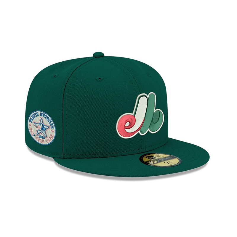 Pre-Order Exclusive New Era 59Fifty Montreal Expos 1982 All Star Game Patch w/ Pink UV Hat - Green