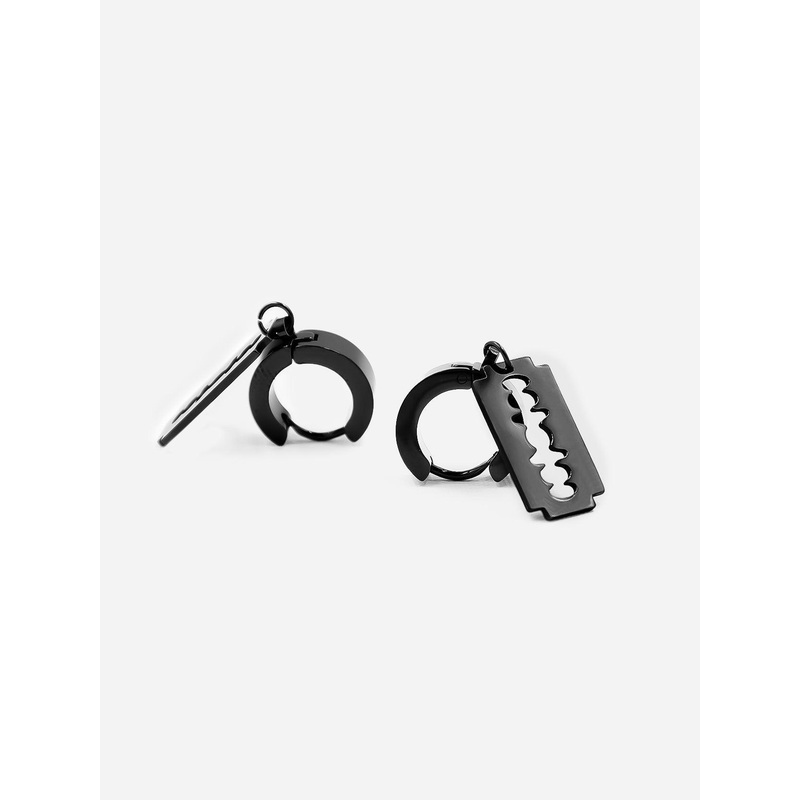 Blade Charm Hoop Hinged Earring