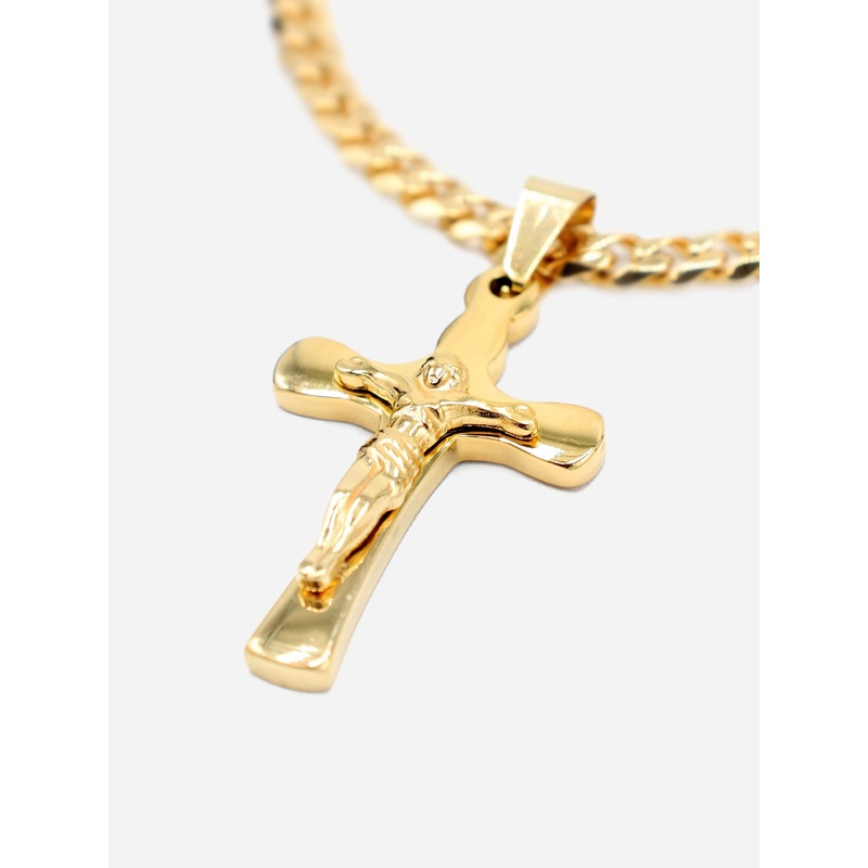 Classic Fancy Curved Cross Pendant