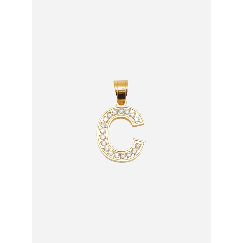 Diamond Gold Letter C Pendant