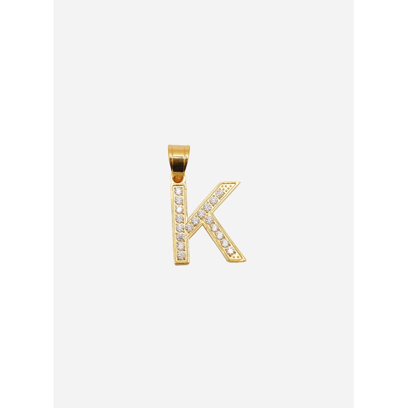Diamond Gold Letter K Pendant