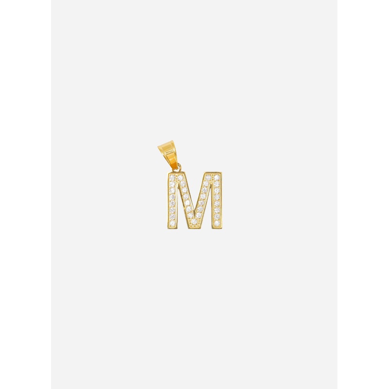 Diamond Gold Letter M Pendant