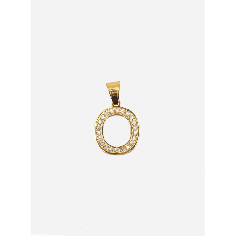 Diamond Gold Letter O Pendant