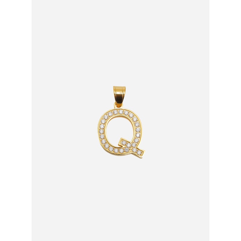 Diamond Gold Letter Q Pendant