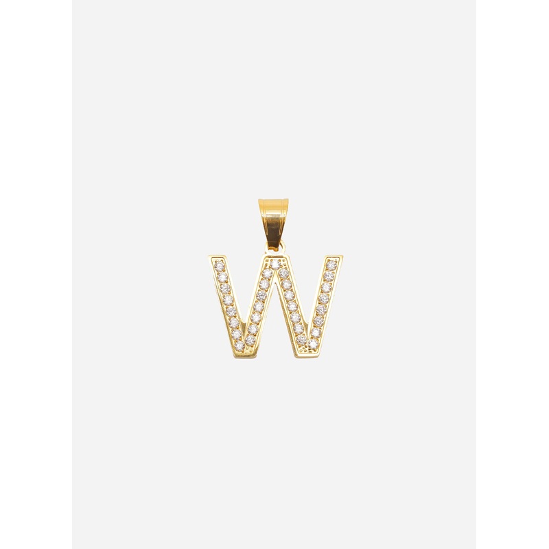 Diamond Gold Letter W Pendant