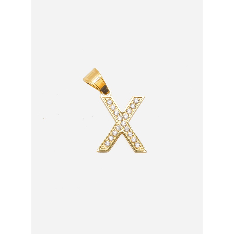 Diamond Gold Letter X Pendant