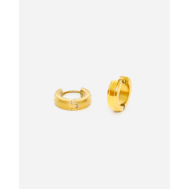 GD Circle Hoop Earrings Gold Plated