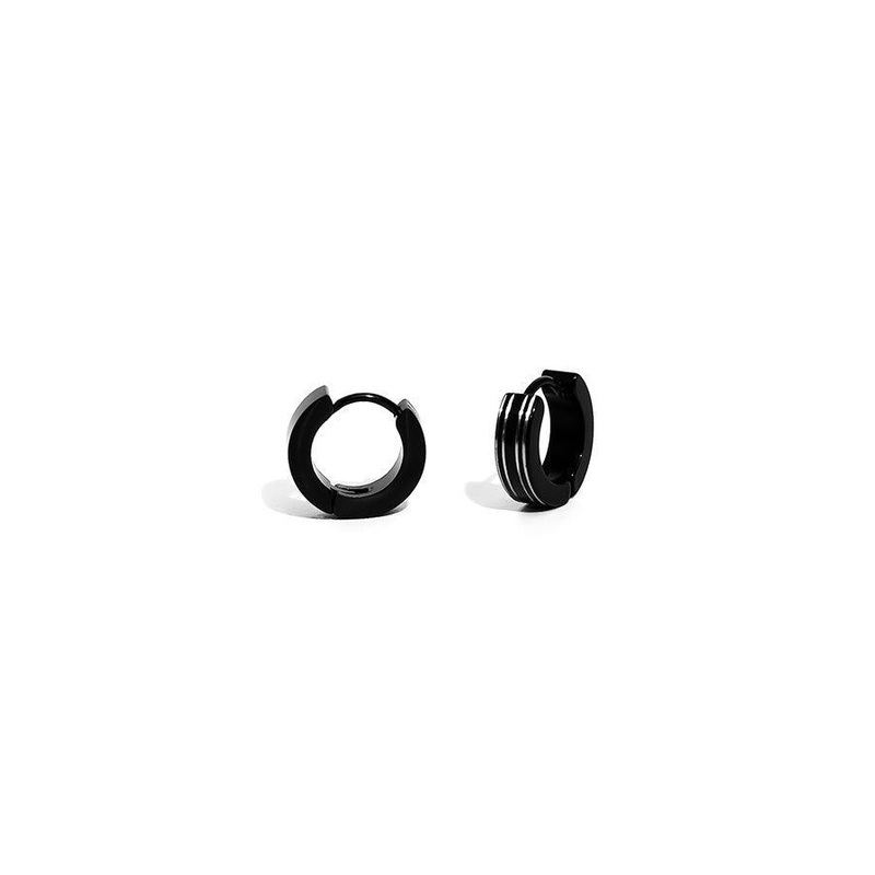 GD Hoops Stainless Steels Stripe Earrings
