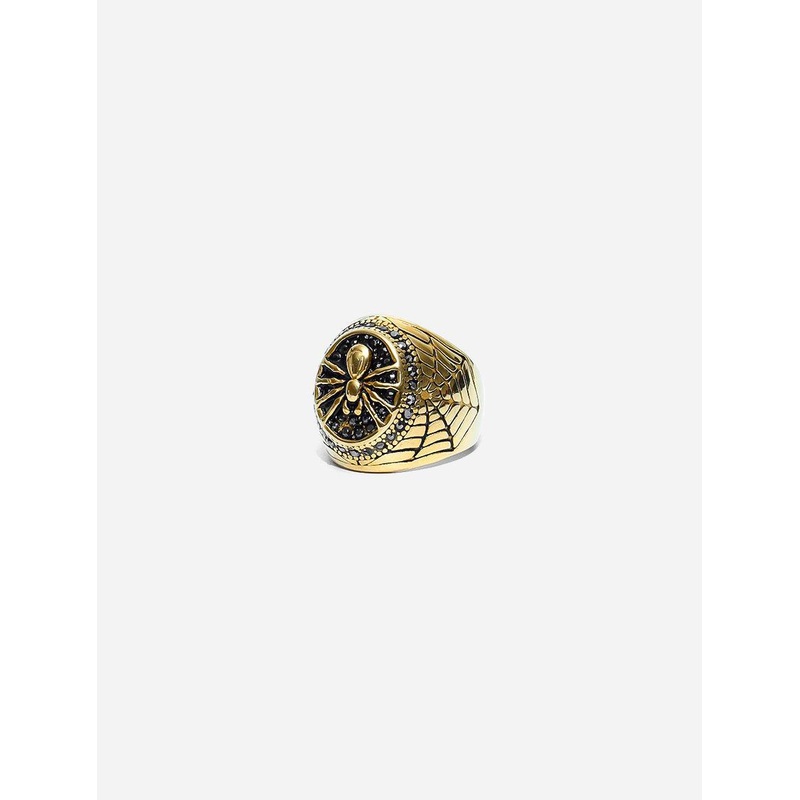 GD Spider Black Zircon Ring