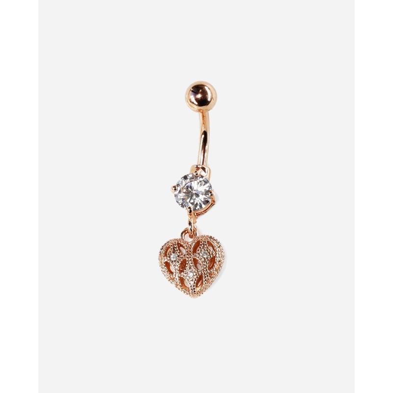 Heart Belly Button Ring Piercing