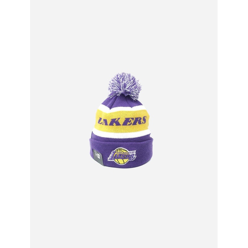 Los Angeles Lakers Wordmark Medium Knit Pom Beanie