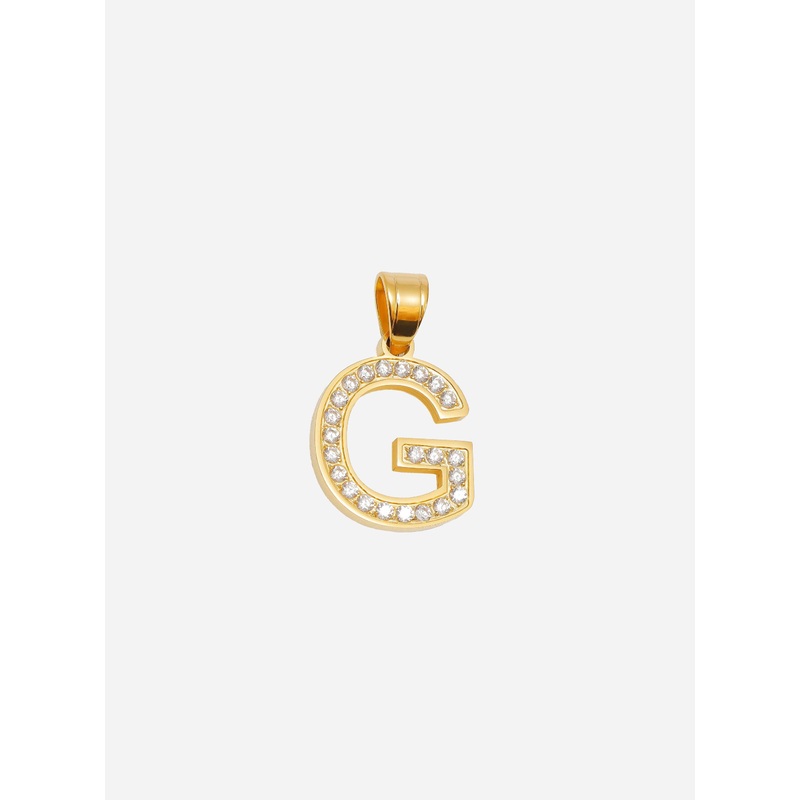 Luxury GD Diamond Gold Pendant  Letter G