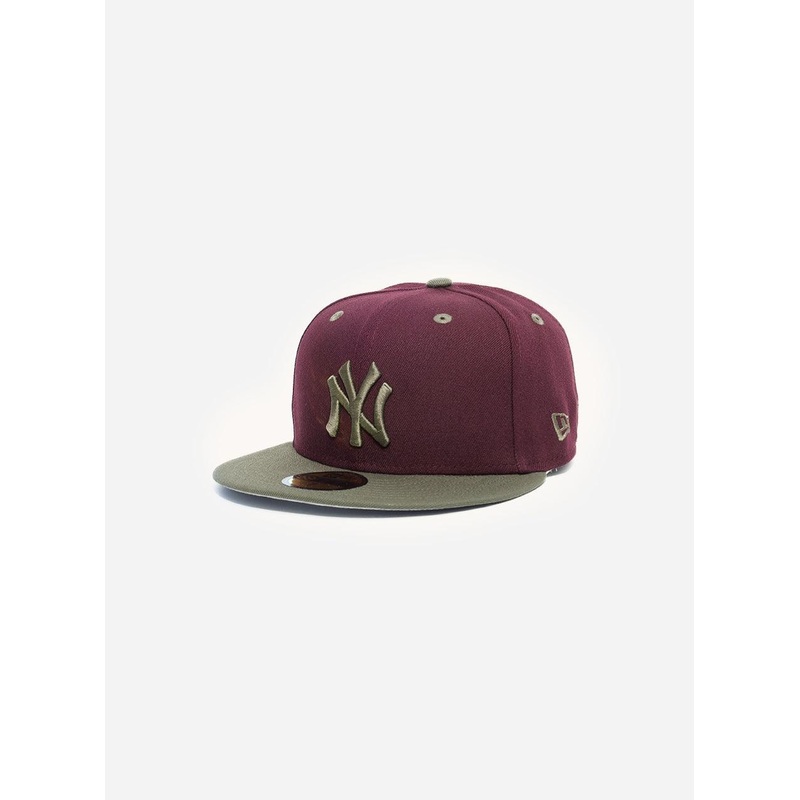 New York Yankees 59Fifty Fitted World Series Burgundy Trail Mix