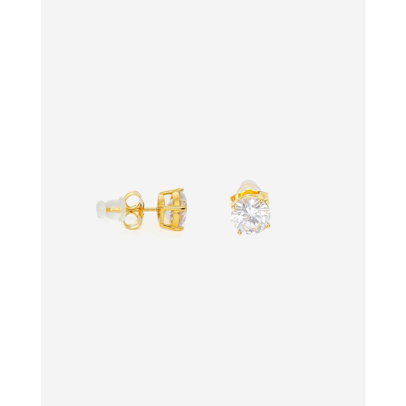 GD Hexagon Circle Gold Plated Earrings