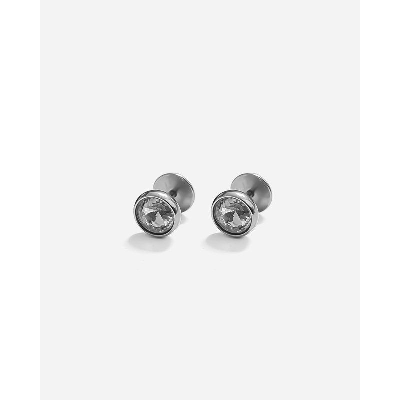 GD Holographic Center Dumbbell Earrings - Unique Statement Jewelry for Trendy Style