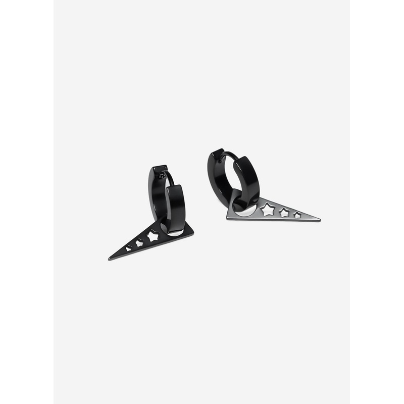 GD Punk Hoops Dangle Spike Earrings