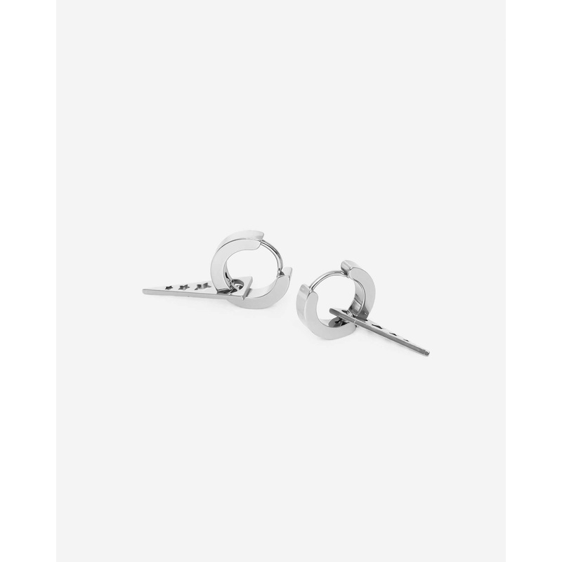 GD Punk Spike Dangle Hoop Earrings