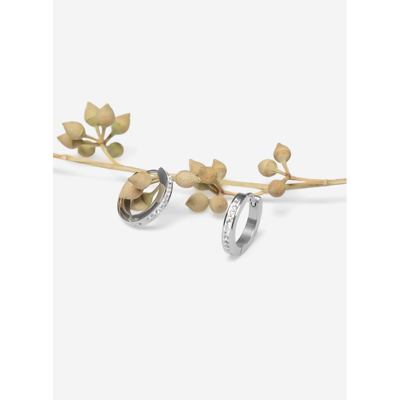 GD Simple Icy Hoop Earrings