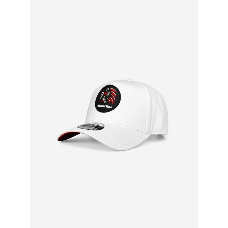 Indian A-Frame Snapback White Hat