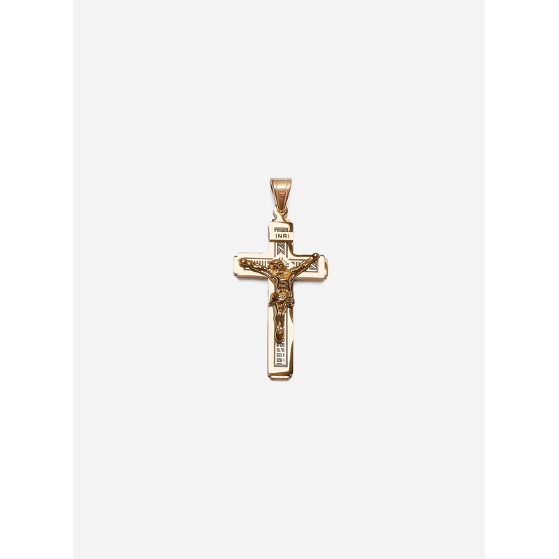 INRI Crucifix Pendant Gold-Tone