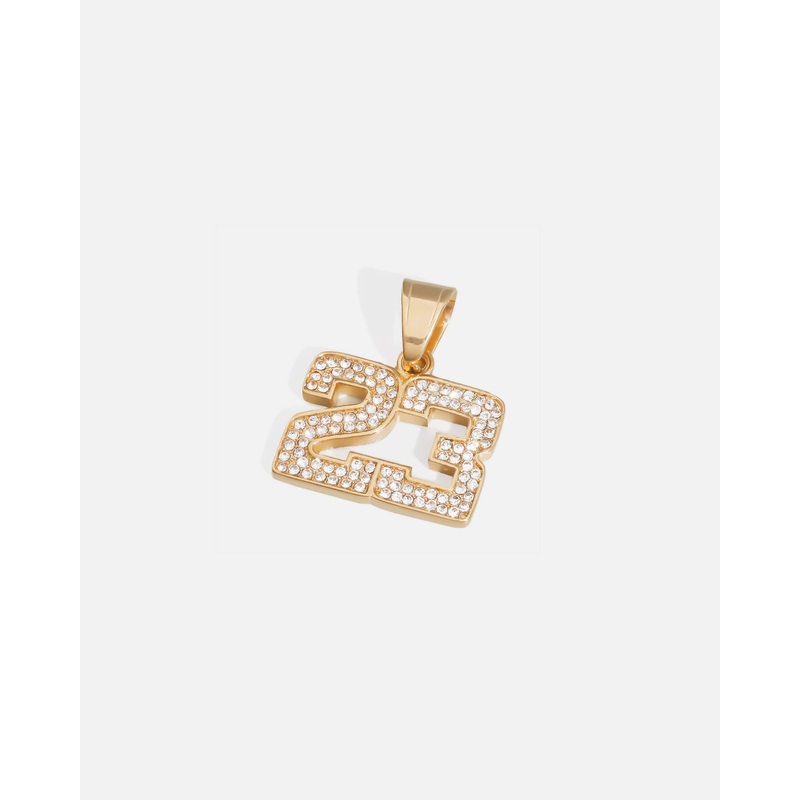 Number 23 Michael Jordan Iced Out Pendant Gold Plated