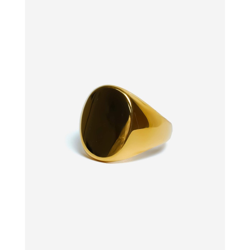 GD Classic Oval Signet Ring  Gold Plated