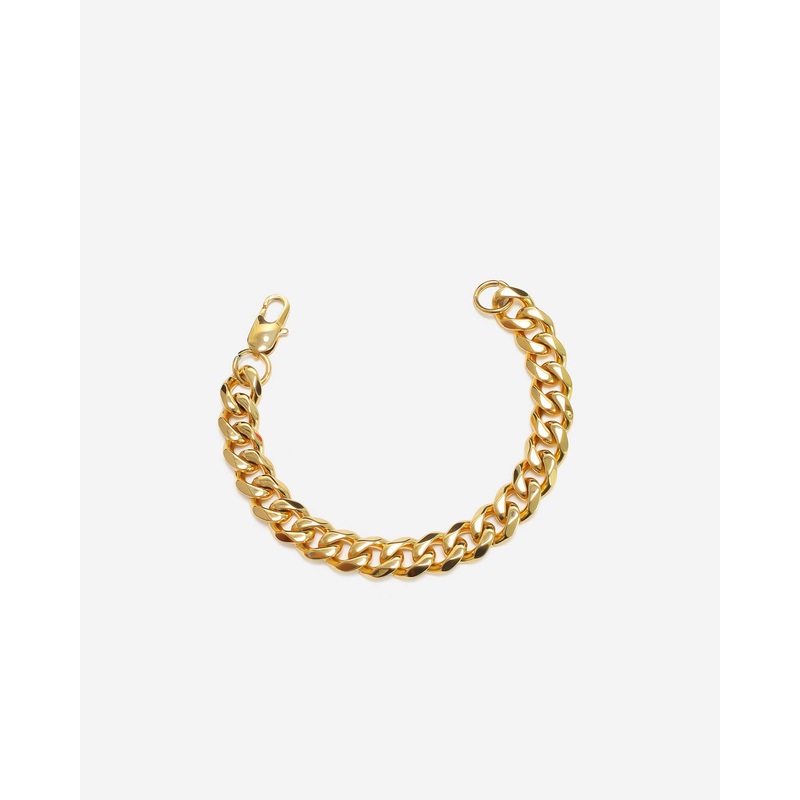 GD Cuban Bracelet 22k Gold Vermeil 7mm x 6.5 In