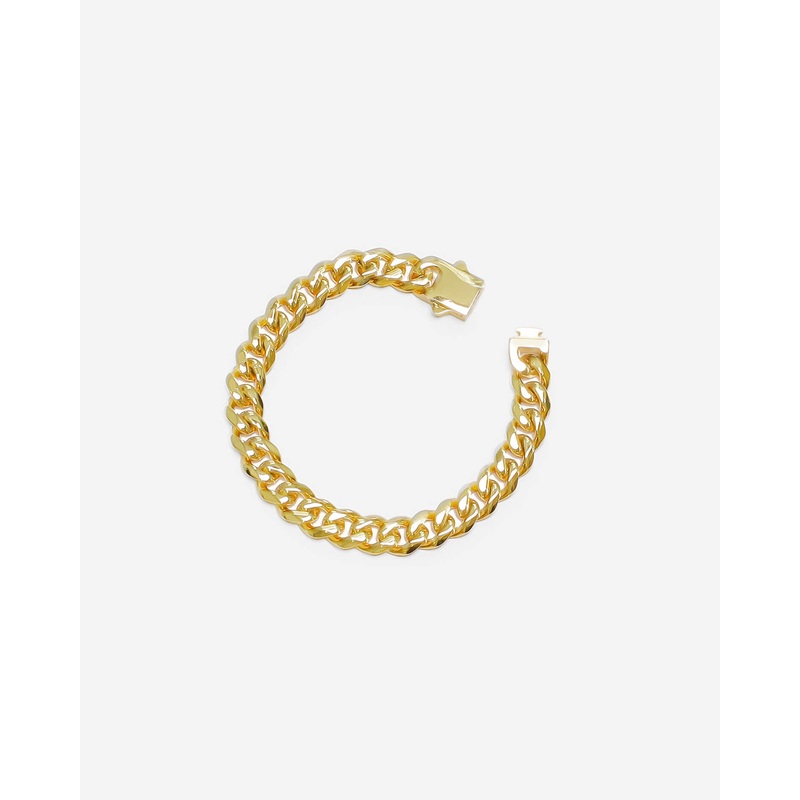 GD Cuban Bracelet 9mm x 7Inch 22k Gold Plated