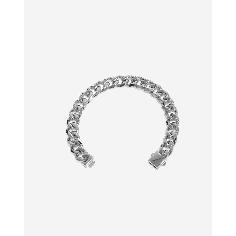 GD Cuban Bracelet Stainless Steel 22k White Gold vermeil