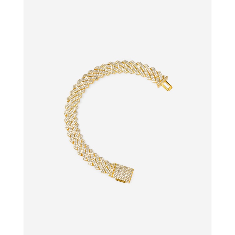 GD Ice Cubic Zirconia Bracelet 18k Gold Plated