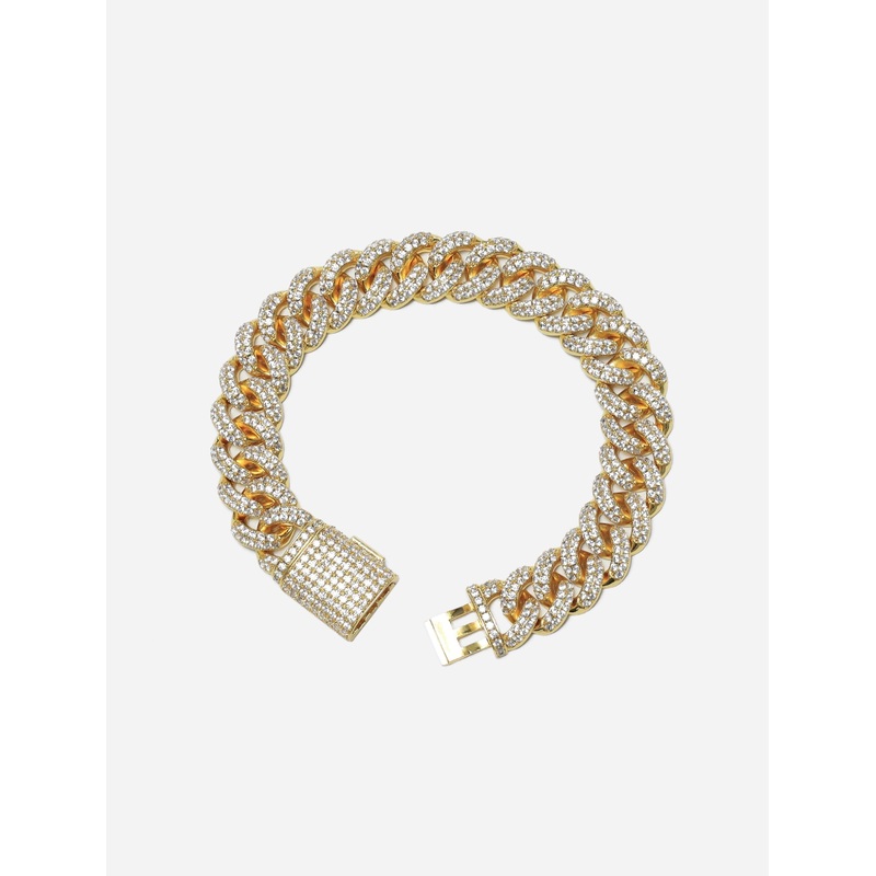 Gracias Dios Cuban Link Diamond 9" 18MM Bracelet