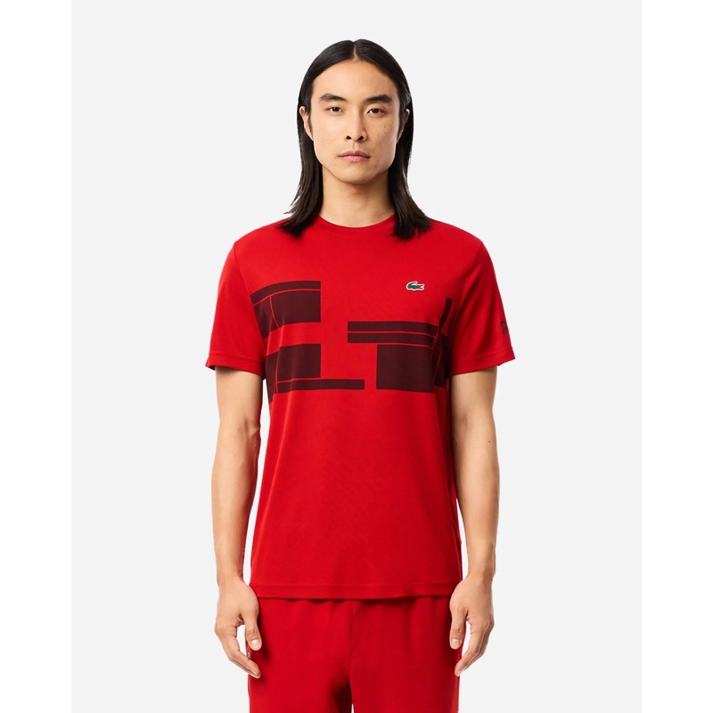 Lacoste ND On Court Pique Opera Expresso T-Shirt