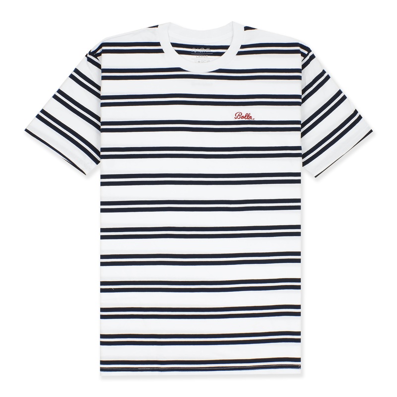 DAILY STRIPE T-SHIRT - WHITE/NAVY