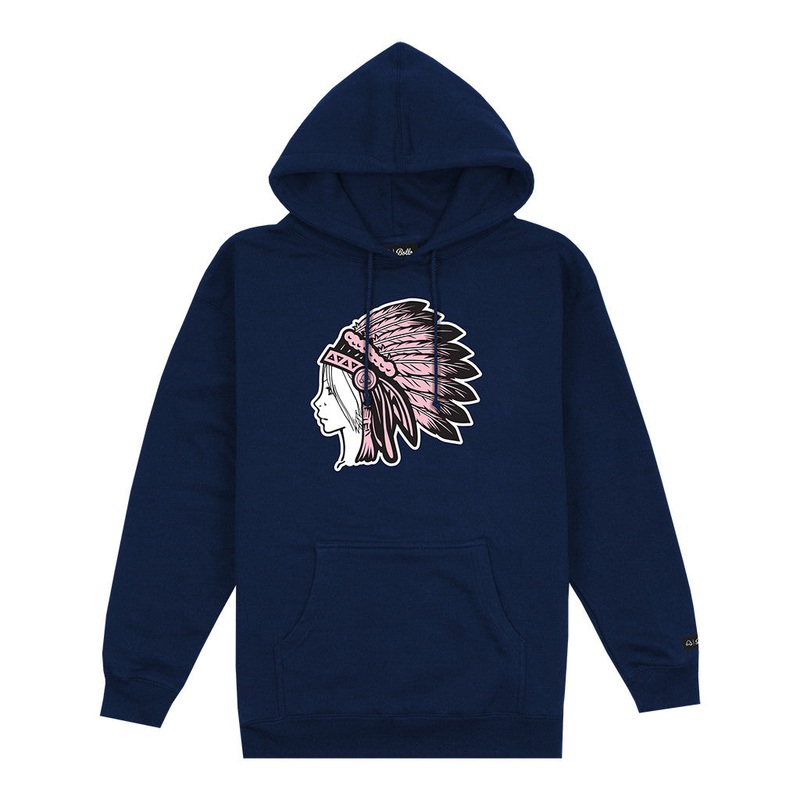 DREAMER PULLOVER HOODIE - NAVY/PINK