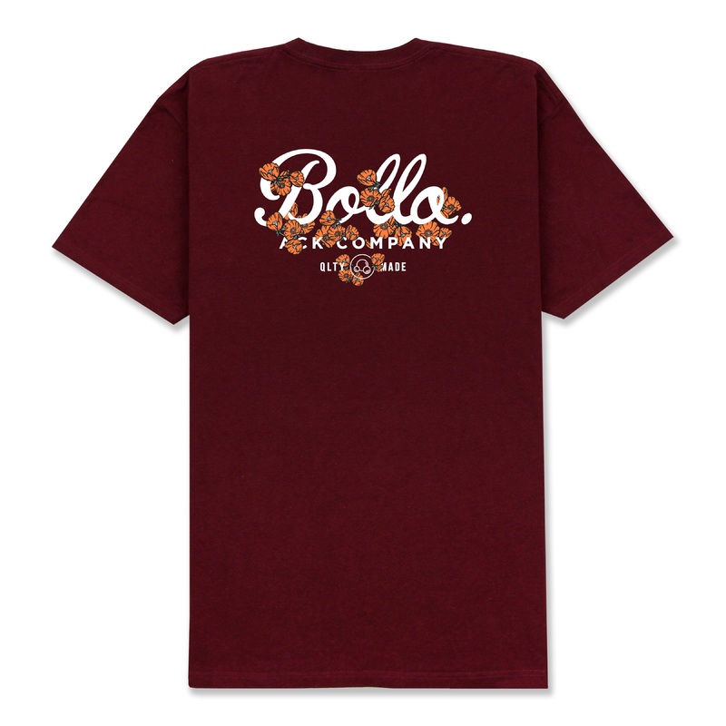 INSIGNIA POPPY T-SHIRT - BURGUNDY
