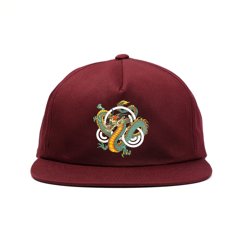 DRAGON SNAPBACK HAT - BURGUNDY