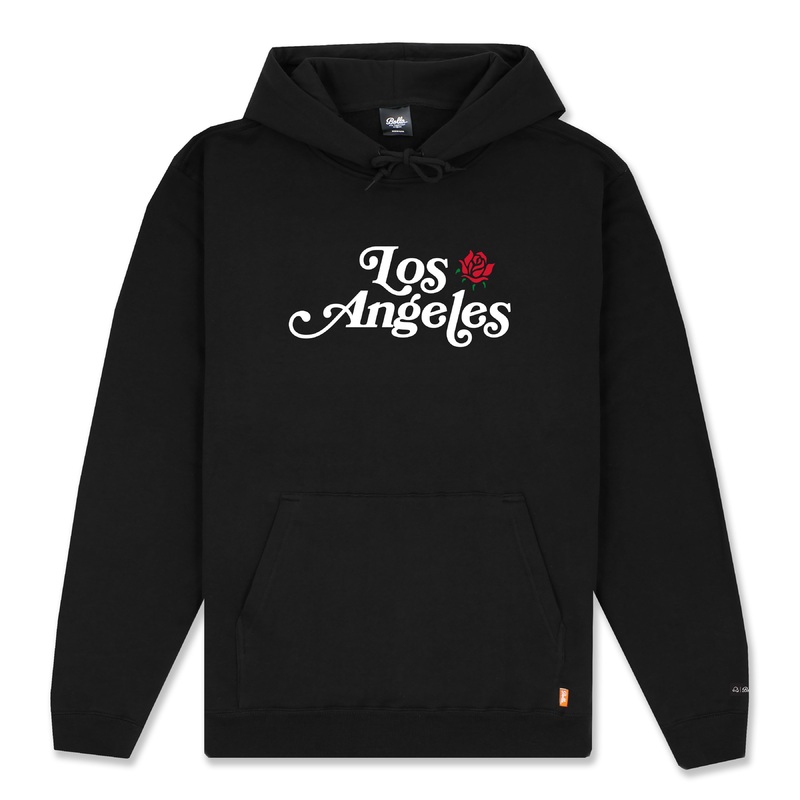 LOS ANGELES PULLOVER HOODIE - BLACK